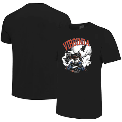 T-shirt noir pour hommes Virginia Cavaliers Haunted Campus Cavalier Spooky Hoos Comfort Colors