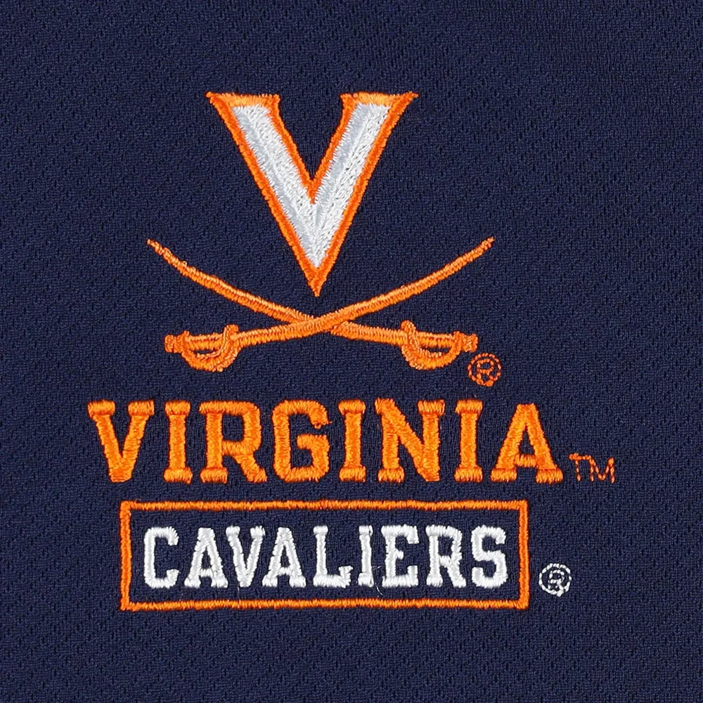Men's Champion Navy Virginia Cavaliers Textured Quarter-Zip Jacket