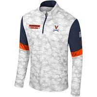 Men's Colosseum  Camo Virginia Cavaliers OHT Military Appreciation Tomahawk Quarter-Zip Windshirt