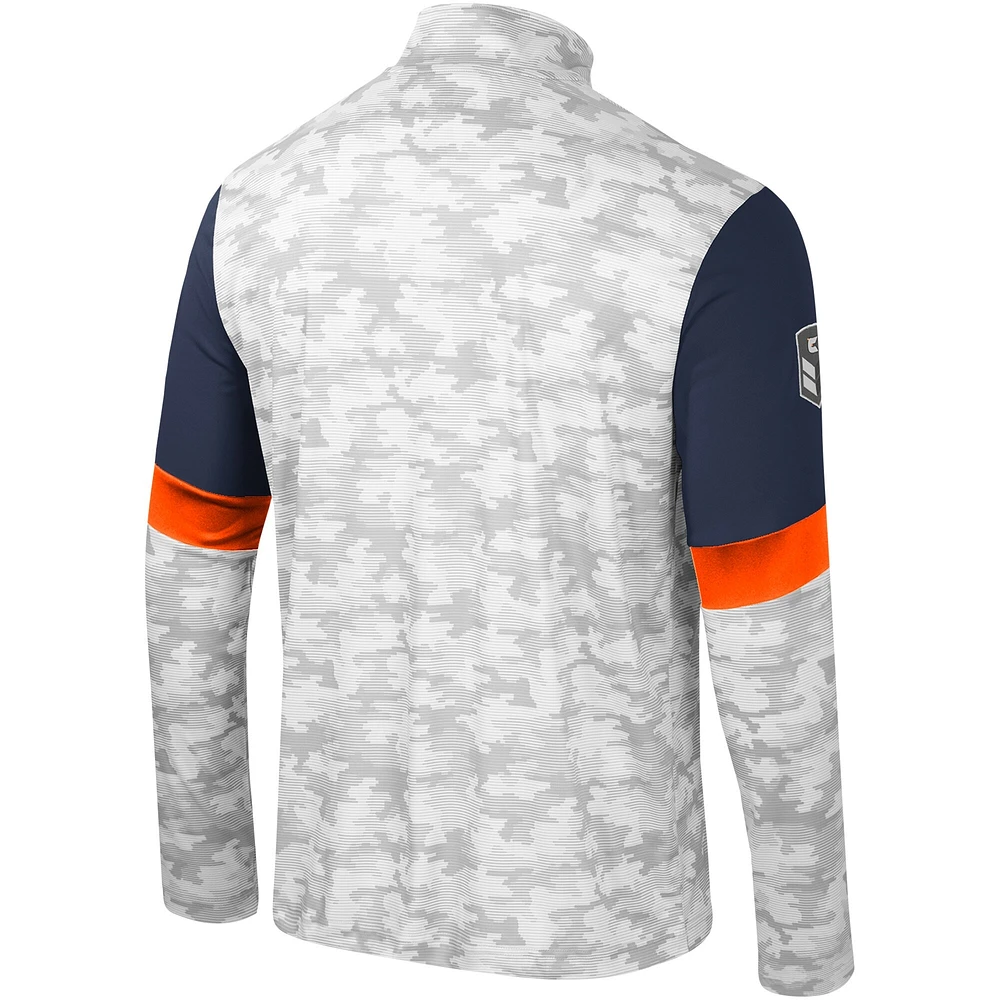 Men's Colosseum  Camo Virginia Cavaliers OHT Military Appreciation Tomahawk Quarter-Zip Windshirt