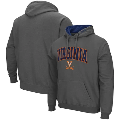 Chandail à capuchon Colosseum Charcoal Virginia Cavaliers Arch & Logo 3.0 pour hommes