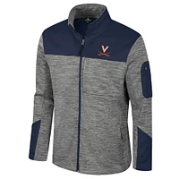 Men's Colosseum  Gray/Navy Virginia Cavaliers Guard Full-Zip Jacket