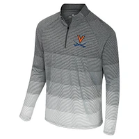 Men's Colosseum  Gray Virginia Cavaliers AI Striped Mesh Quarter-Zip Raglan Windshirt