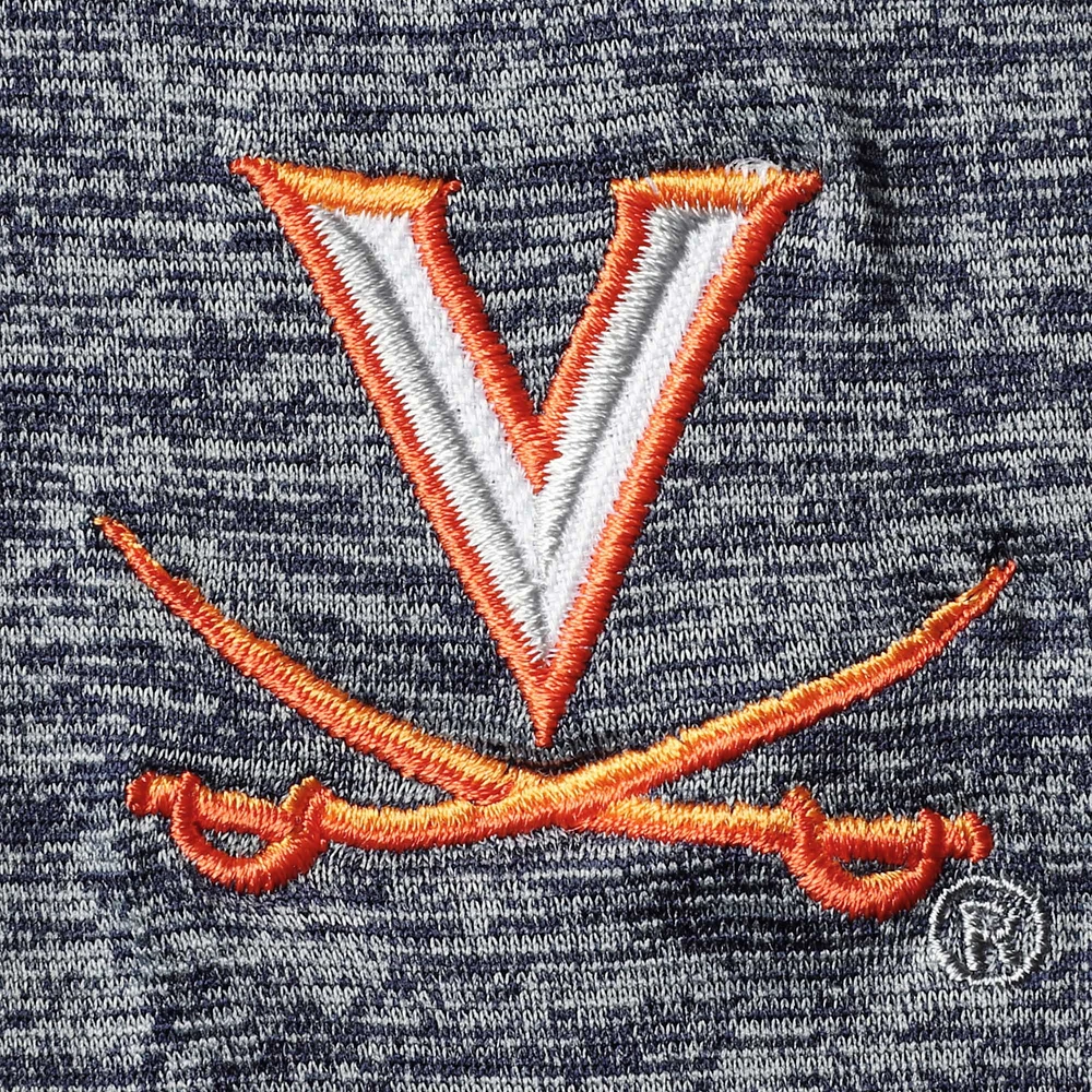 Men's Colosseum Heather Navy Virginia Cavaliers Down Swing Raglan Team Polo