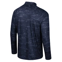 Men's Colosseum Navy Virginia Cavaliers Carson Raglan Quarter-Zip Jacket