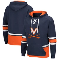 Men's Colosseum Navy Virginia Cavaliers Lace Up 3.0 Pullover Hoodie