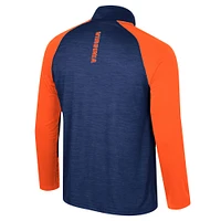 Men's Colosseum Navy Virginia Cavaliers Langmore Raglan Quarter-Zip Top