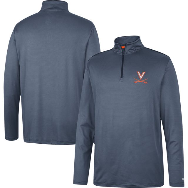 Coupe-vent Colosseum Navy Virginia Cavaliers Logo Quarter-Zip pour homme