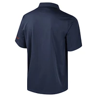 Men's Colosseum Navy Virginia Cavaliers Strike Bowling Button-Up Shirt