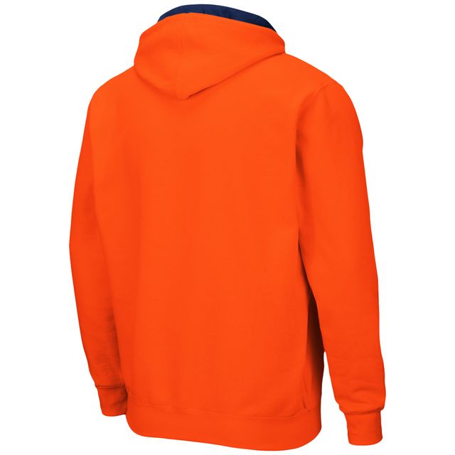 Colosseum Orange Virginia Cavaliers Arch & Logo 3.0 Sweat à capuche entièrement zippé pour homme