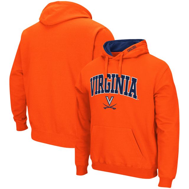 Chandail à capuchon Colosseum Orange Virginia Cavaliers Arch & Logo 3.0 pour hommes