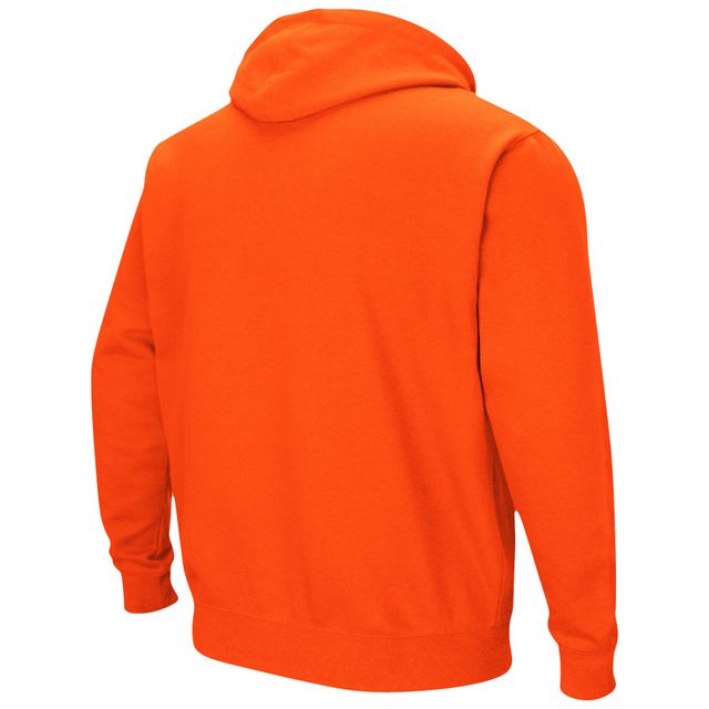 Chandail à capuchon Colosseum Orange Virginia Cavaliers Arch & Logo 3.0 pour hommes