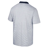 Polo Colosseum Homme Blanc/Bleu Marine Virginia Cavaliers Print Stripe