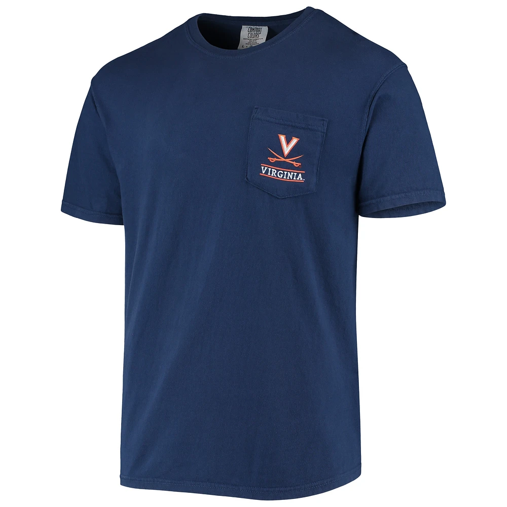 Men's Navy Virginia Cavaliers Circle Campus Scene T-Shirt