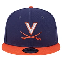 Men's New Era Navy/Orange Virginia Cavaliers Two-Tone 9FIFTY Snapback Hat