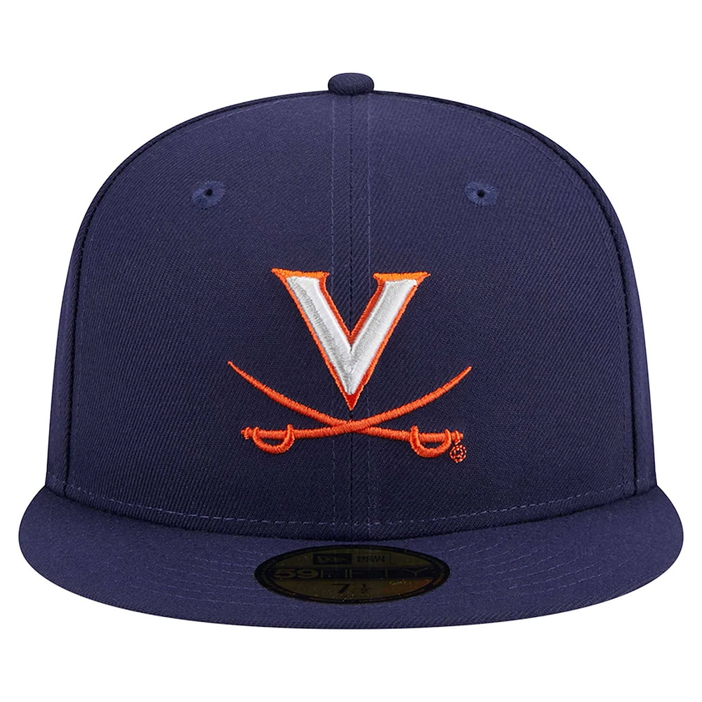 Men's New Era Navy Virginia Cavaliers 59FIFTY Fitted Hat