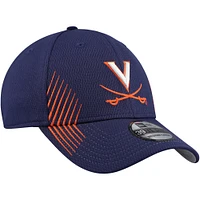 Casquette flex 39THIRTY Active Slash Sides New Era pour hommes, bleu marine, Virginia Cavaliers