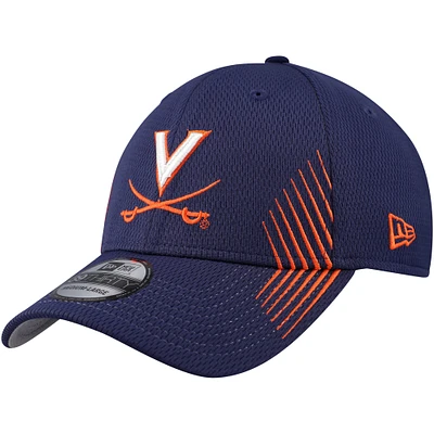 Casquette flex 39THIRTY Active Slash Sides New Era pour hommes, bleu marine, Virginia Cavaliers