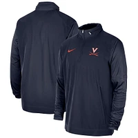 Men's Nike Navy Virginia Cavaliers 2023 Coach Half-Zip Hooded Jacket