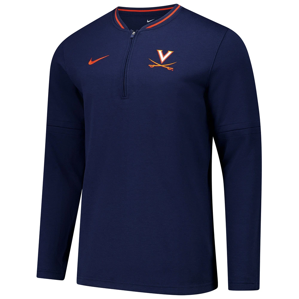 Men's Nike Navy Virginia Cavaliers Coaches Quarter-Zip Jacket