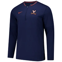 Men's Nike Navy Virginia Cavaliers Coaches Quarter-Zip Jacket