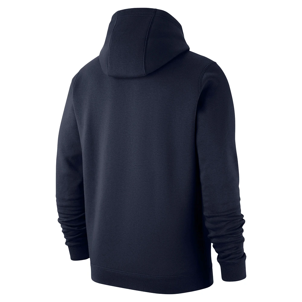 Men's Nike Navy Virginia Cavaliers Primary Club Fleece Pullover Hoodie