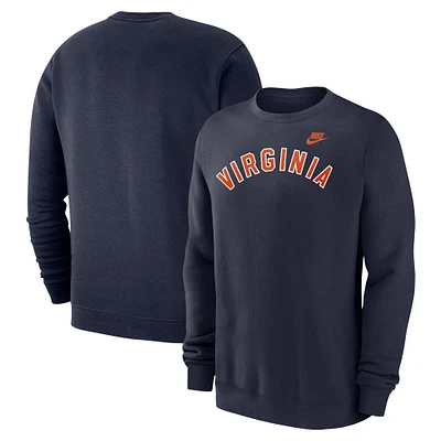 Men's Nike Navy Virginia Cavaliers Vintage Club Fleece Pullover Sweatshirt