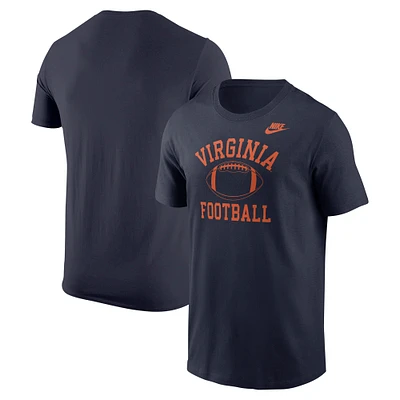 Men's Nike Navy Virginia Cavaliers Vintage Football Core T-Shirt