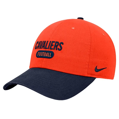 Casquette ajustable Nike Orange Virginia Cavaliers Colorblock Club pour homme