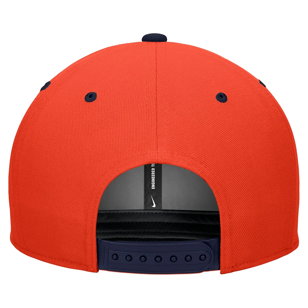 Men's Nike White/Orange Virginia Cavaliers Pro Performance Snapback Hat