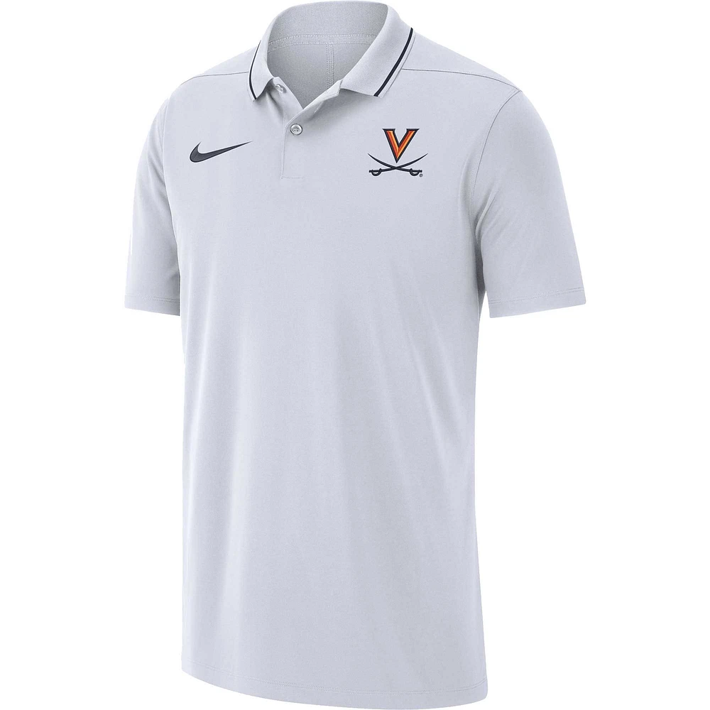 Men's Nike White Virginia Cavaliers 2023 Coaches Performance Polo