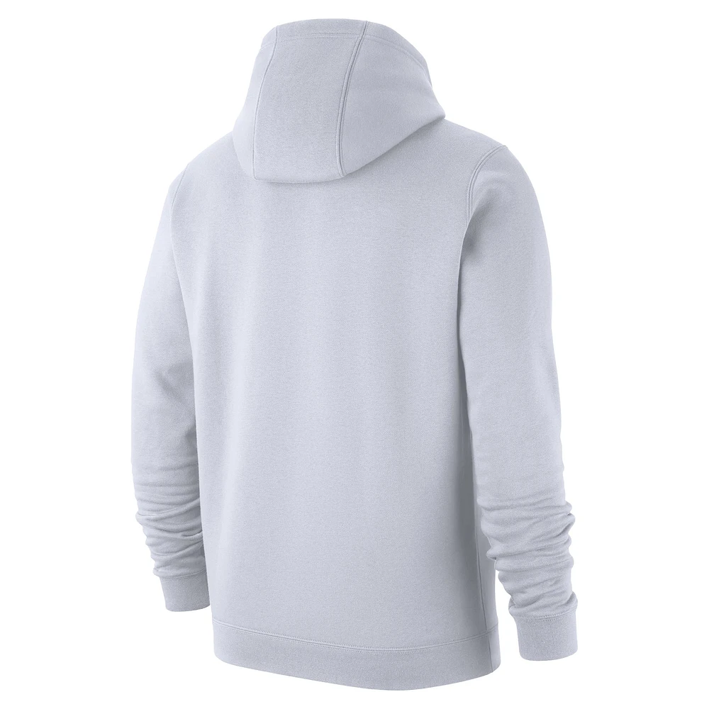 Men's Nike  White Virginia Cavaliers Logo Club Fleece Pullover Hoodie