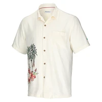 Men's Tommy Bahama Cream Virginia Cavaliers Paradise Fly Ball Camp Button-Up Shirt