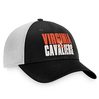 Men's Top of the World Black/White Virginia Cavaliers Stockpile Trucker Snapback Hat