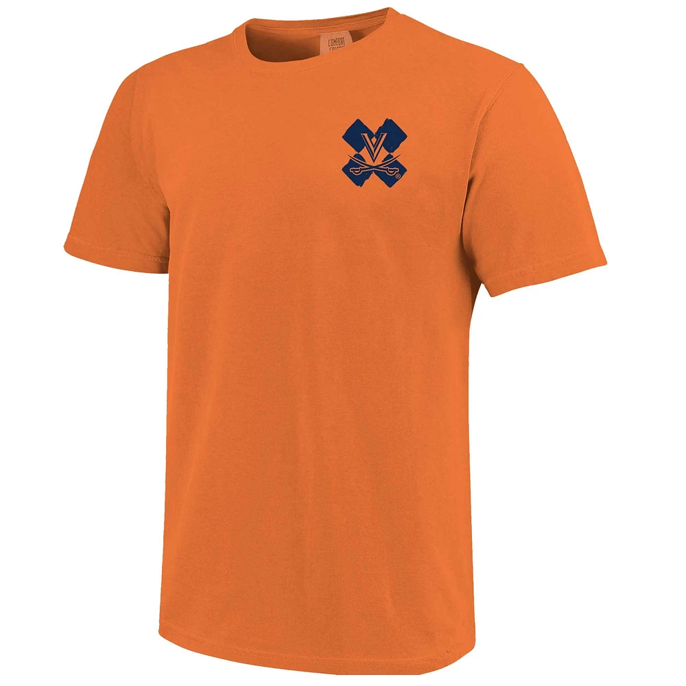 T-shirt unisexe orange en damier des Virginia Cavaliers Hyper Local Stadium