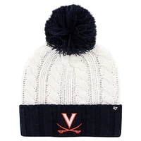 Women's '47 White Virginia Cavaliers Fireside Cuffed Knit Hat with Pom