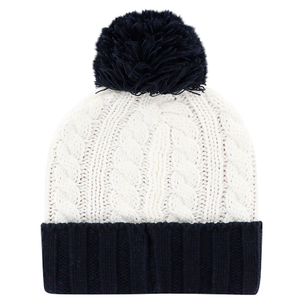 Women's '47 White Virginia Cavaliers Fireside Cuffed Knit Hat with Pom
