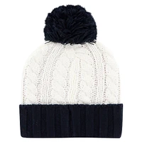 Women's '47 White Virginia Cavaliers Fireside Cuffed Knit Hat with Pom