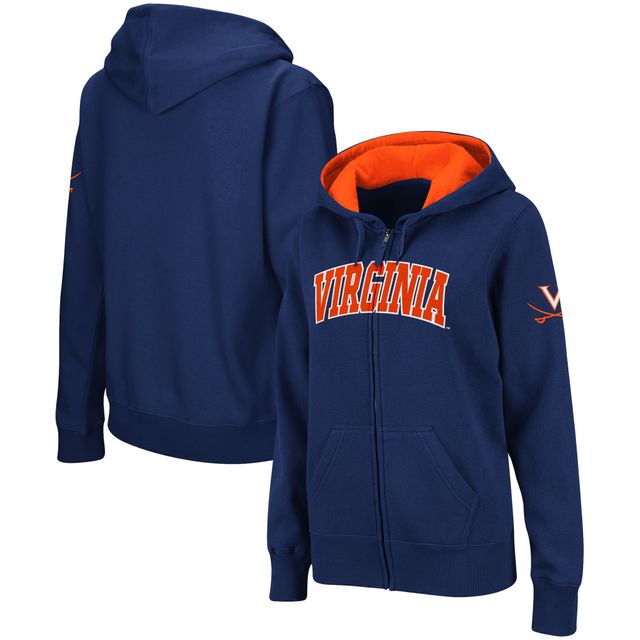 Sweat à Capuche Femme Navy Virginia Cavaliers Arched Name Full-Zip