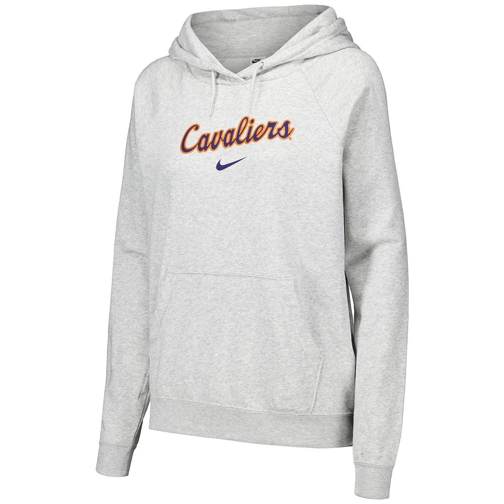 Women's Nike Gray Virginia Cavaliers Varsity Pullover Hoodie