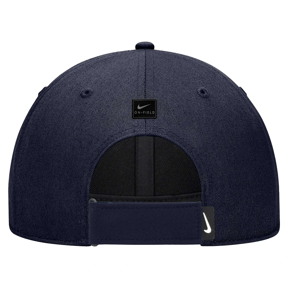 Youth Nike Navy Virginia Cavaliers 2024 Sideline Club Adjustable Hat