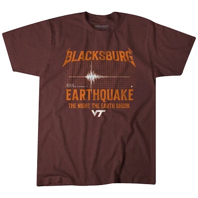 T-shirt homme BreakingT bordeaux Virginia Tech Hokies Blacksburg Earthquake