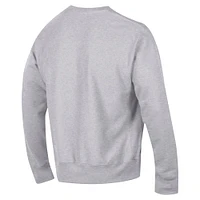 Men's Champion Heather Gray Virginia Tech Hokies Vault Late Night Reverse Weave Pullover Sweatshirt