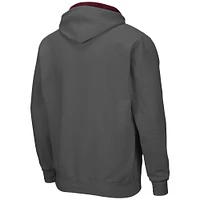 Men's Colosseum Charcoal Virginia Tech Hokies Arch & Logo 3.0 Full-Zip Hoodie