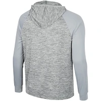 Men's Colosseum Gray Virginia Tech Hokies Cybernetic Raglan Quarter-Zip Hooded Top