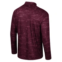 Men's Colosseum Maroon Virginia Tech Hokies Carson Raglan Quarter-Zip Jacket