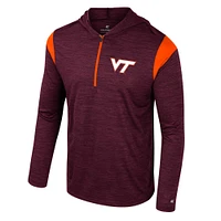 Men's Colosseum Maroon Virginia Tech Hokies Dozer Half-Zip Windshirt