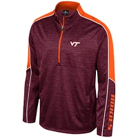 Men's Colosseum Maroon Virginia Tech Hokies Marled Half-Zip Jacket