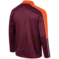 Men's Colosseum Maroon Virginia Tech Hokies Marled Half-Zip Jacket
