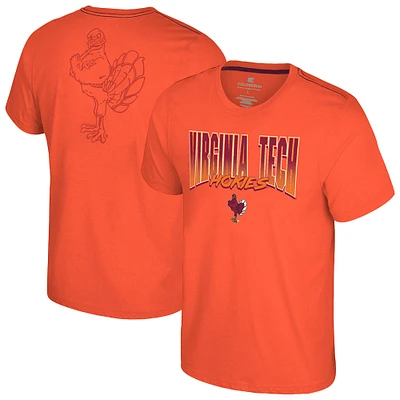 T-shirt orange à double logo Colosseum pour homme des Virginia Tech Hokies